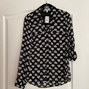 New Express The Portofino Shirt Size Small/ Hearts